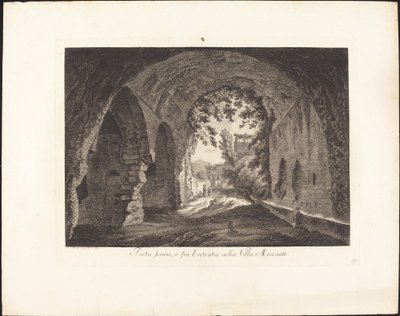 Porta scura ou entrée dans la villa de Mécène - Albert Christoph Dies