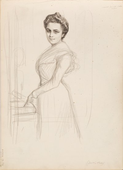 Camille Vallery-Radot, esquisse de portrait - Albert Edelfelt