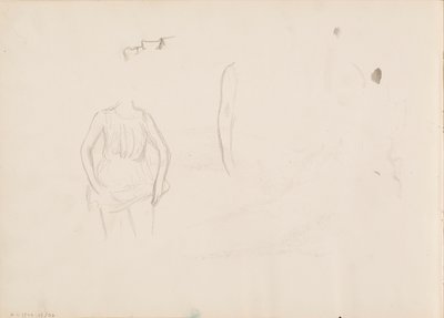 Femme soulevant sa jupe, son visage, son bras - Albert Edelfelt