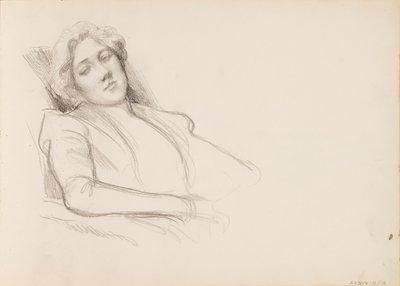 Femme assise, film à mi-corps - Albert Edelfelt