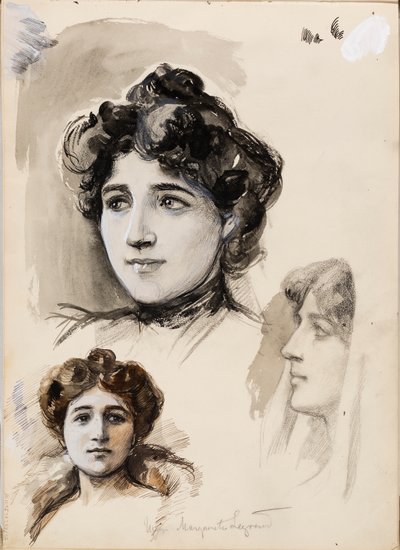 Mme Marguerite Legrand, croquis - Albert Edelfelt