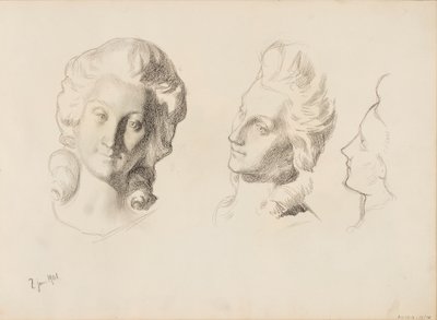 Masques, croquis / 1700 (Rokokoo), croquis - Albert Edelfelt