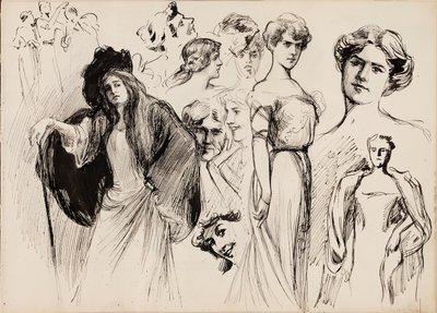 Figures féminines - Albert Edelfelt