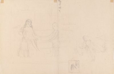 Esquisse représentant Michel et Xénia, les enfants du tsar Alexandre III - Albert Edelfelt