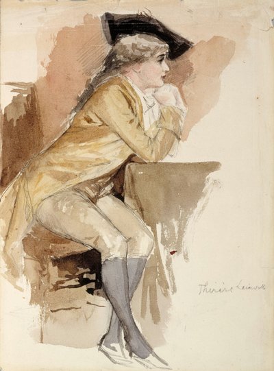 Thérèse Lainville, vêtue à la mode du XVIIIe siècle - Albert Edelfelt