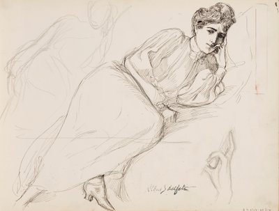 Femme au repos - Albert Edelfelt