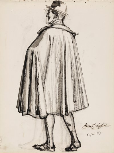 Homme en cape - Albert Edelfelt