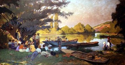 Scène de pique-nique - Albert Edouard Puyplat