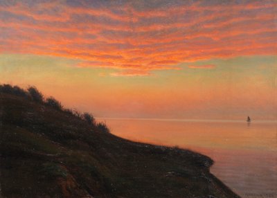 Ambiance du soir sur la côte danoise, 1920 - Albert Edvard Wang
