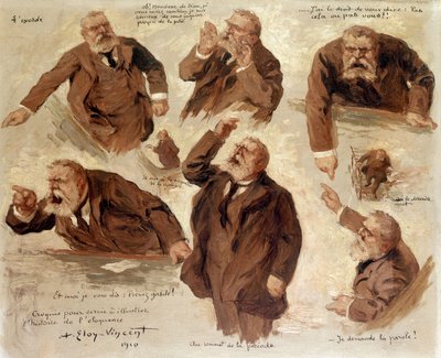 Les différentes expressions de Jean Jaurès, 1910 - Albert Eloy Vincent