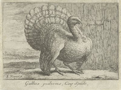 Paysage avec dinde - Albert Flamen