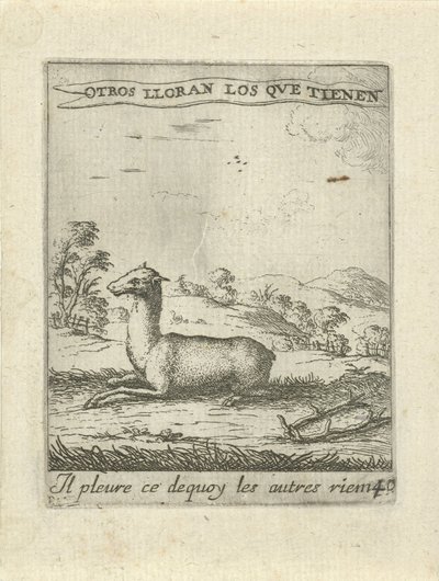 Cerf couché - Albert Flamen