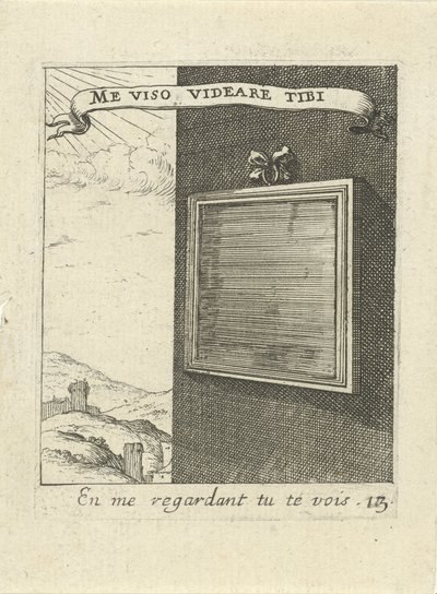 Mur avec miroir - Albert Flamen