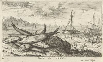 Sardines sur la plage - Albert Flamen
