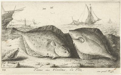 Deux plies sur la plage - Albert Flamen