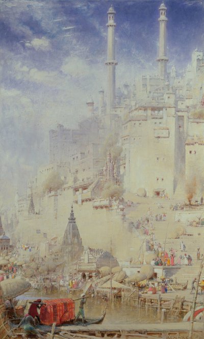 Bénarès (aussi connu sous le nom de Varanasi) - Albert Goodwin