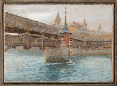 Pont de la Danse de la Mort, Lucerne - Albert Goodwin