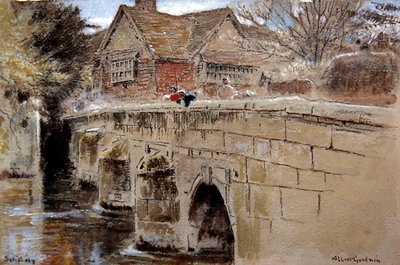 Pont de la Grue, Salisbury - Albert Goodwin