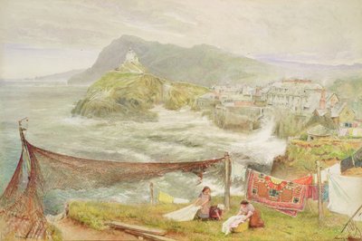 Ilfracombe, Devon, vue vers Hillsborough - Albert Goodwin