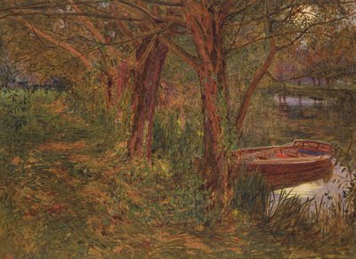 La rivière au crépuscule - Albert Goodwin