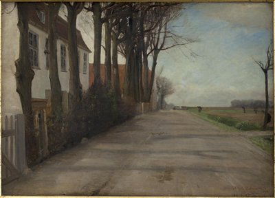 La route passant devant "Store Godthaab", une maison de campagne près de Copenhague - Albert Gottschalk