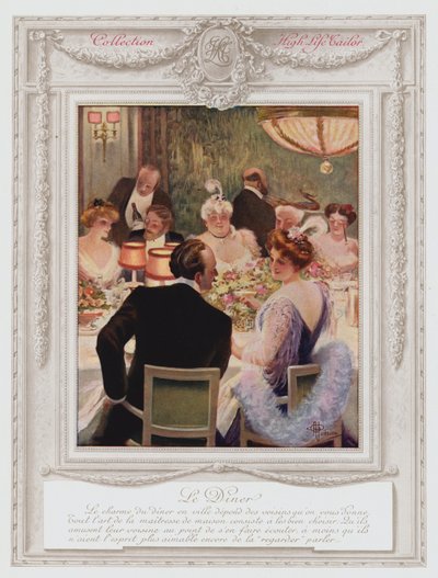 Belle Époque Paris, Dame à la mode dînant - Albert Guillaume