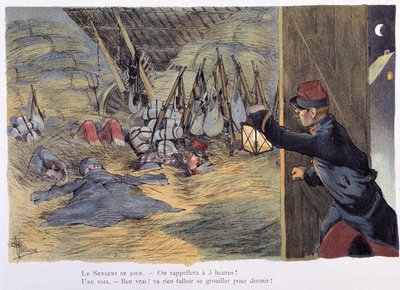 Dan la straille - dans « Album militaire » par Albert Guillaume (1873-1942), vers 1900 - Albert Guillaume