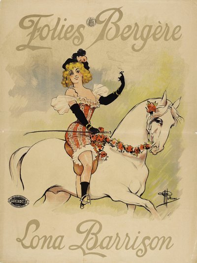 Folies Bergère. Lona Barrison, vers 1895 - Albert Guillaume