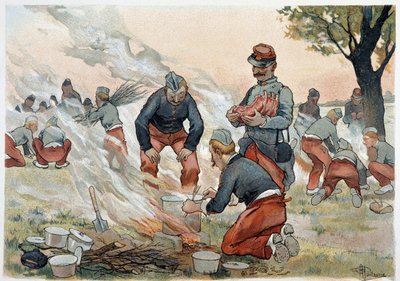 La Popote - dans "Album militaire" par Albert Guillaume (1873-1942), vers 1900 - Albert Guillaume