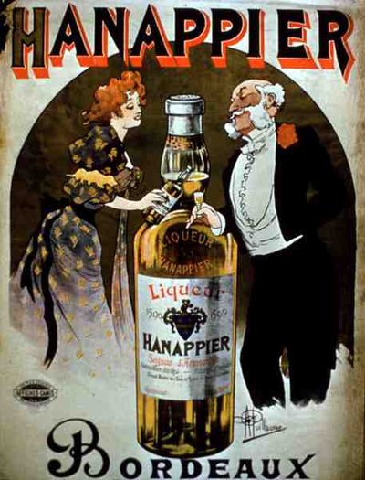 Affiche publicitaire pour la liqueur 