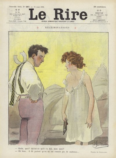 Récriminations. Illustration pour Le Rire - Albert Guillaume