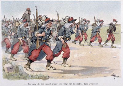 Régiment en marche - dans « Album militaire » par Albert Guillaume (1873-1942), vers 1900 - Albert Guillaume