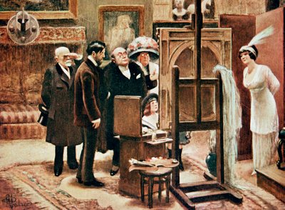 Un peintre montrant sa peinture, c. 1920 - Albert Guillaume