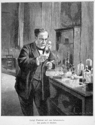 Louis Pasteur dans son laboratoire d