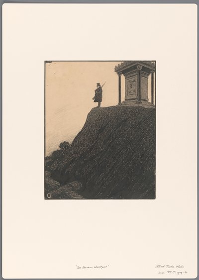 Projet pour une caricature politique : Le Sentinelle Solitaire - Albert Hahn (I)