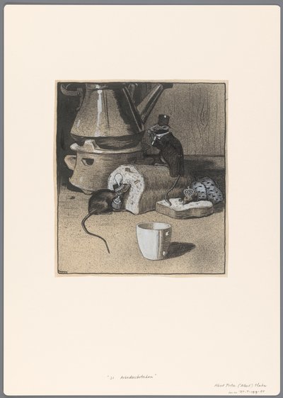 Projet pour une caricature politique : Les rongeurs gourmands. Au sandwich des travailleurs - Albert Hahn (I)