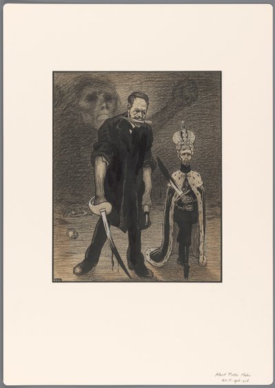 Projet pour une caricature politique : la Révolution russe - Albert Hahn (I)
