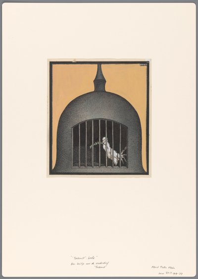 Projet pour une caricature politique avec une colombe de la paix en cage : Avenir - Albert Hahn (I)