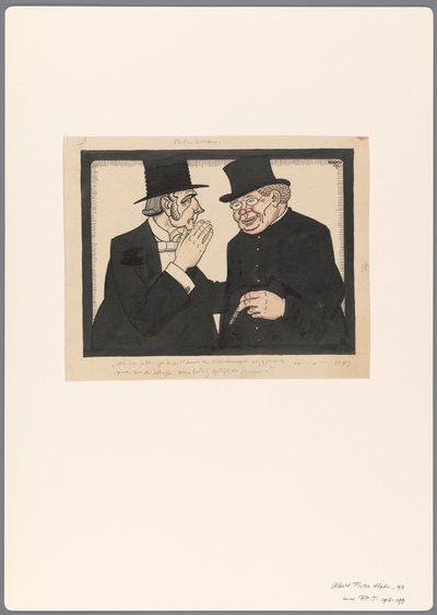 Projet pour une caricature politique sur la loi des pensions : Entre frères - Albert Hahn (I)