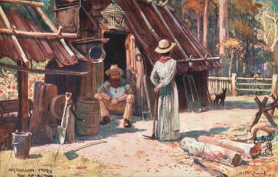 Types australiens : Le Sélectionneur (lithographie en couleur) - Albert Henry Fullwood