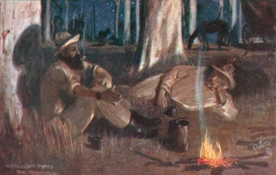 Types australiens : Le charretier (lithographie en couleur) - Albert Henry Fullwood