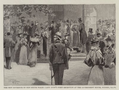 Le Nouveau Gouverneur de Nouvelle-Galles du Sud, Première Réception de Lady Duff à la Maison du Gouvernement, Sydney, Nouvelle-Galles du Sud - Albert Henry Fullwood