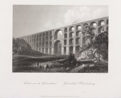 Viaduc sur le Golzschthal, Saxe, vers 1840 - Albert Henry Payne