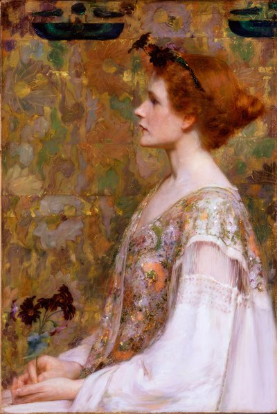 Femme aux cheveux roux - Albert Herter