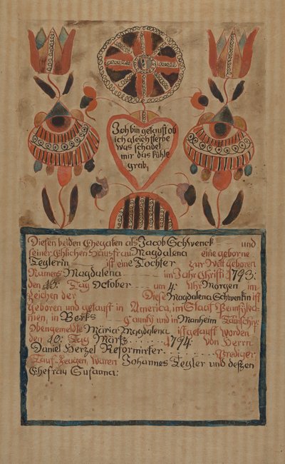 Certificat de naissance allemand de Pennsylvanie, vers 1936 - Albert J. Levone