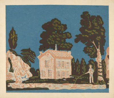 Papier peint pour couverture de boîte à chapeaux, vers 1937 - Albert J. Levone
