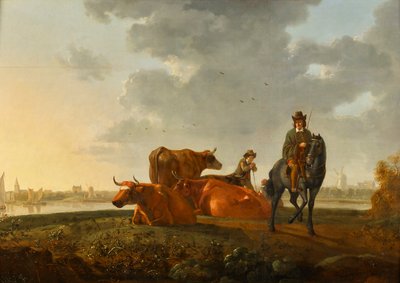 Pâturage au bord de la rivière - Albert Jacobsz Cuyp