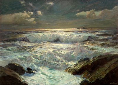 The Longships Light (huile sur toile) - Albert Julius Olsson