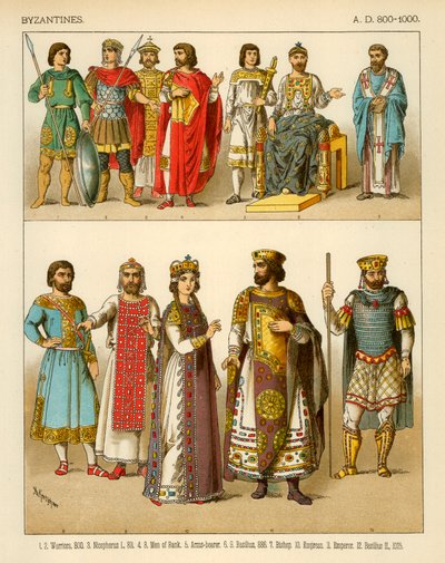 Costume byzantin 800-1000 AD - Albert Kretschmer