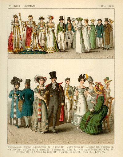 Costumes français et allemands 1804-1830 - Albert Kretschmer